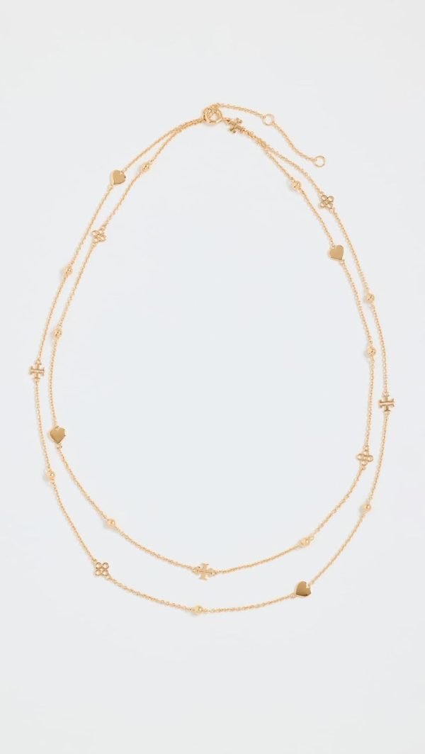 Tory Burch Women's Layered Kira Necklace, Tory Gold, One Size scholar