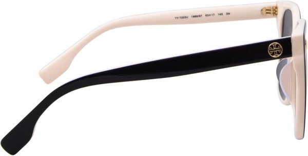 Tory Burch TY7203U 198887 Sunglasses Women's Black/Ivory/Grey Square Shape 53mm tory burch backpack