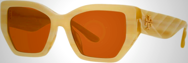 Tory Burch TY7187U Brown & Ivory Horn Sunglasses 53mm