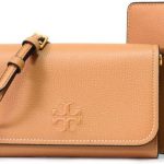 Tory Burch Womens 146467 Thea Pebbled Leather With Gold-tone Hardware Crossbody Bag With Flat Wallet-0