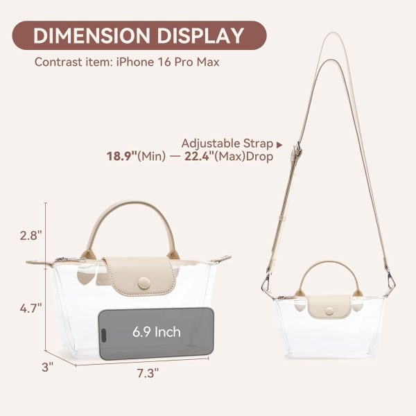 BOSTANTEN Clear Bag for Stadium Approved Small Crossbody Purse Handbags for Concerts Sports Events crossbody