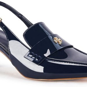 Coutgo Women's Pointed Toe Sandals Slingback Kitten Heel Pumps Slip On Ankle Buckle Dress Shoes-0