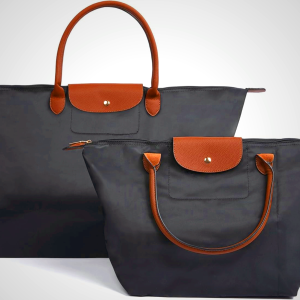 Generic Designer Tote Bags 2-Pack: Foldable, Water-Resistant, Lightweight