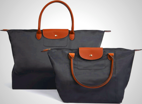 Generic Designer Tote Bags 2-Pack: Foldable, Water-Resistant, Lightweight