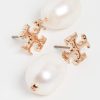 Tory Burch Women's Moondance Pearl Drop Earrings-3