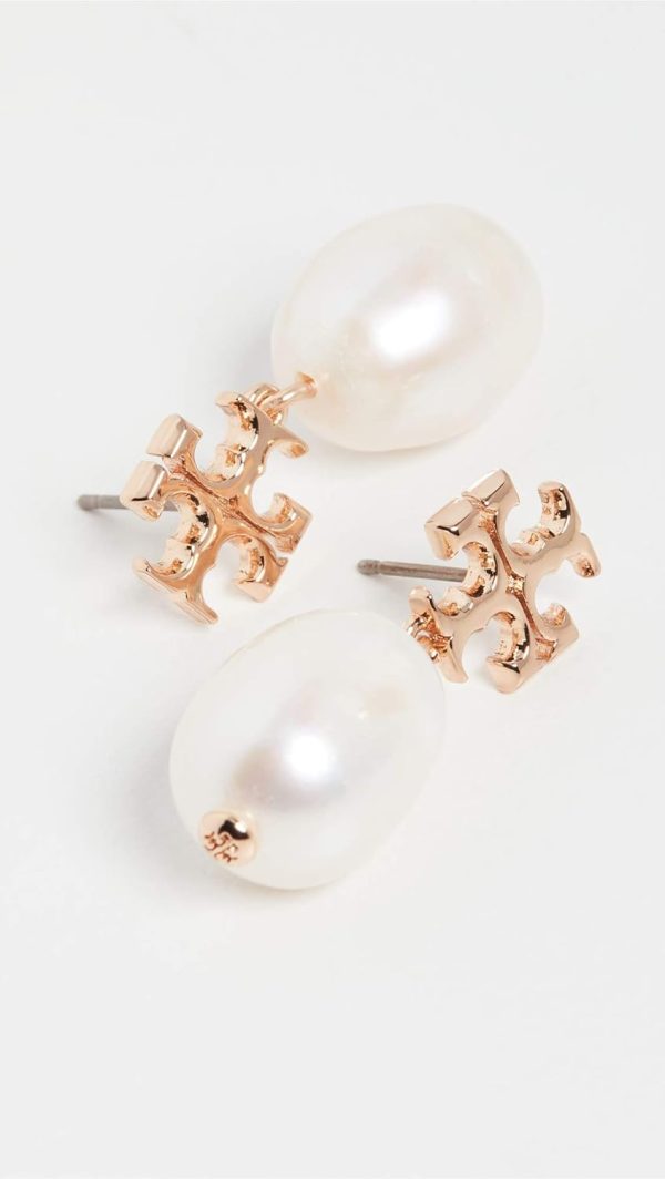 Tory Burch Women's Moondance Pearl Drop Earrings-3