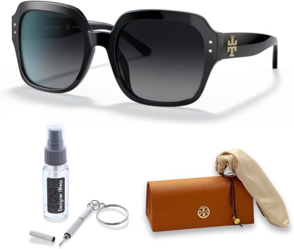 Tory Burch TY7143U Extra Large Square Sunglasses for Women +BUNDLE with ACCESSORY EYEWEAR KIT-1