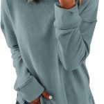 Dokotoo Women's Casual Crew Neck Sweatshirt Loose Soft Long Sleeve Pullover Tops-0