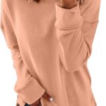 Dokotoo Women's Casual Crew Neck Sweatshirt Loose Soft Long Sleeve Pullover Tops-0