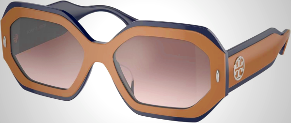 Tory Burch TY7192U Hexagonal Sunglasses for Women with Eyewear Kit