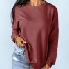 Dokotoo Women's Casual Crew Neck Sweatshirt Loose Soft Long Sleeve Pullover Tops-2