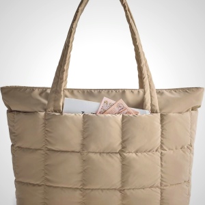 BAGSMART Expandable Tote Bag for Women, Puffer Work & Travel Handbag