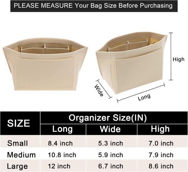 Longchamp Le Pliage M Purse Organizer Insert with Cup, Beige Medium longchamp tote