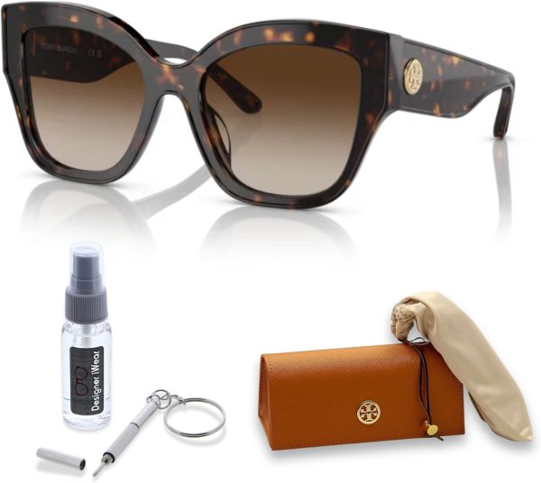 Tory Burch TY7184U Cateye Sunglasses for Women +BUNDLE with ACCESSORY EYEWEAR KIT ty7184u
