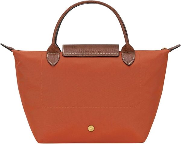 Longchamp Small Green Le Pliage Nylon Tote Top Handle Bag, Brick green street realty