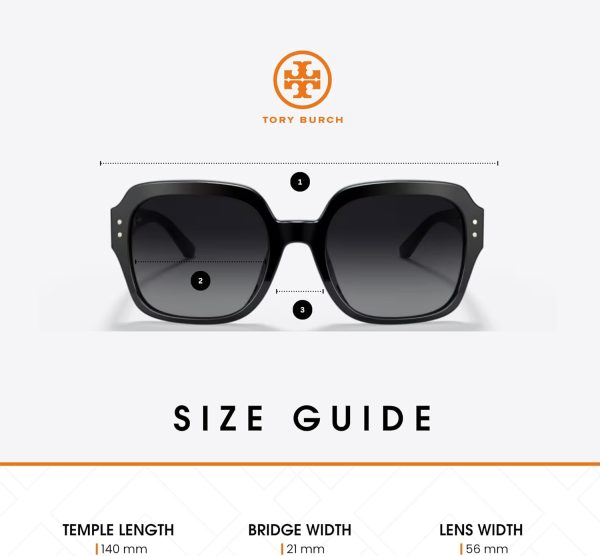 Tory Burch TY7143U Extra Large Square Sunglasses for Women +BUNDLE with ACCESSORY EYEWEAR KIT-3