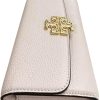 Tory Burch Women's Britten Pebble Leather Envelope Wallet (Delicate Pink)-2