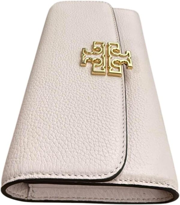 Tory Burch Women's Britten Pebble Leather Envelope Wallet (Delicate Pink)-2