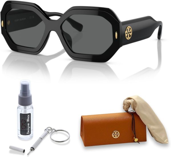 Tory Burch TY7192U Hexagonal Sunglasses for Women +BUNDLE with ACCESSORY EYEWEAR KIT-1