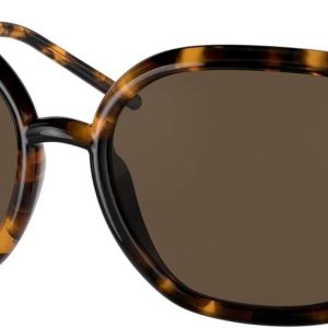 Tory Burch TY9063U Women's Sunglasses Dark Tortoise/Solid Brown 56-0