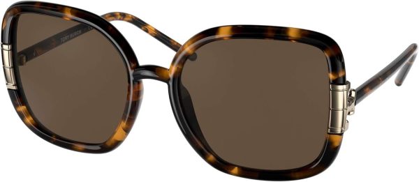Tory Burch TY9063U Women's Sunglasses Dark Tortoise/Solid Brown 56-0