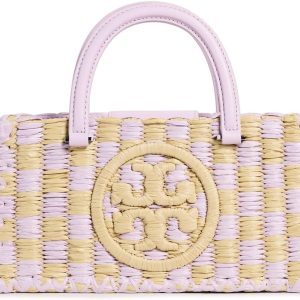 Tory Burch Women's Ella Hand Crocheted Checkered Top Handle Bag-0