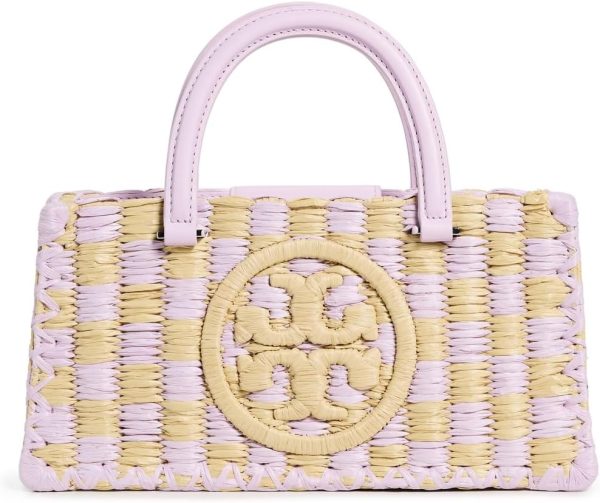 Tory Burch Women's Ella Hand Crocheted Checkered Top Handle Bag-0