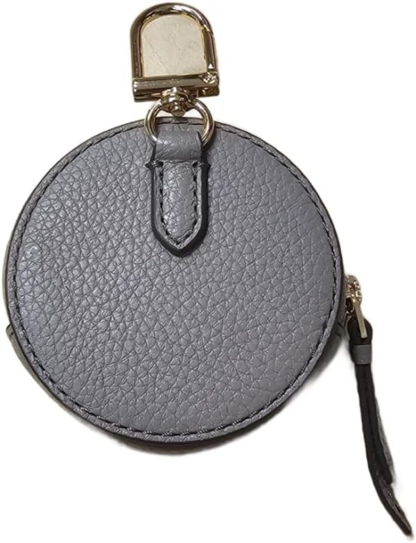 Tory Burch 150410 Thea Pebbled Leather With Gold Hardware Women's Coin Pouch (Gray Heron)-2