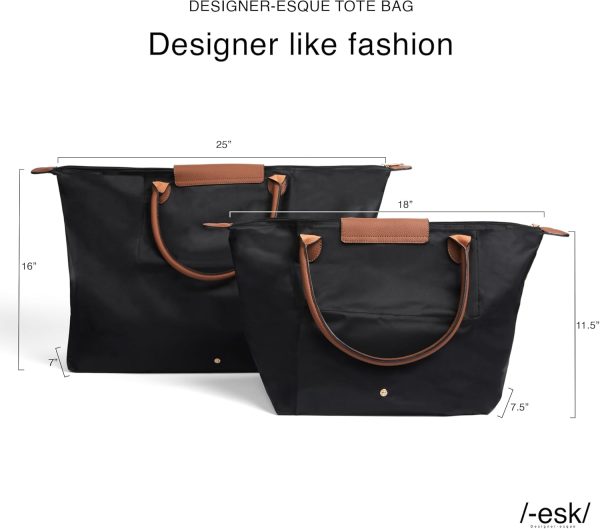 Generic Designer Tote Bags 2-Pack: Foldable, Water-Resistant, Lightweight designer tote bags