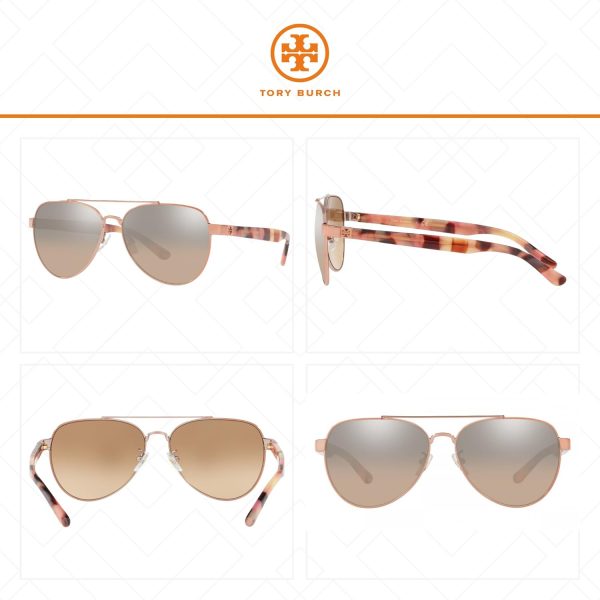 Tory Burch TY6070 Aviator Sunglasses For Women +BUNDLE with ACCESSORY EYEWEAR KIT aviator sunglasses