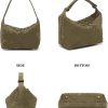 Luxurious Suede Hobo Bag - Women's Woven Leather Shoulder Bag with Spacious Interior sephora