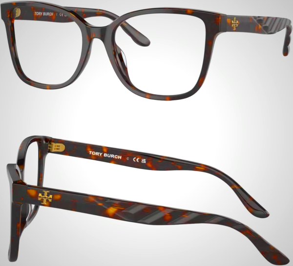 Tory Burch TY2129U Oval Eyeglasses with eSHADES Luxury Eyewear Kit Bundle