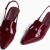 Coutgo Women's Pointed Toe Sandals Slingback Kitten Heel Pumps Slip On Ankle Buckle Dress Shoes-4