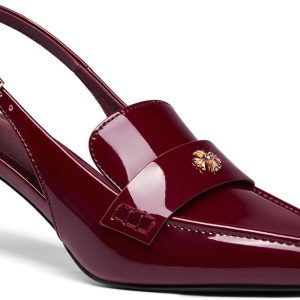 Coutgo Women's Pointed Toe Sandals Slingback Kitten Heel Pumps Slip On Ankle Buckle Dress Shoes-0