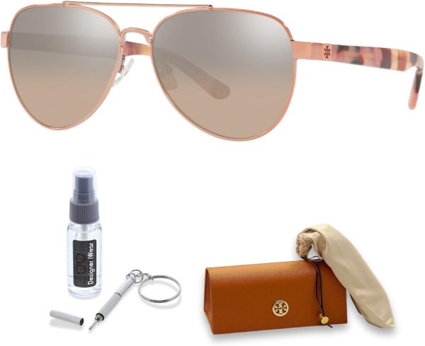Tory Burch TY6070 Aviator Sunglasses For Women +BUNDLE with ACCESSORY EYEWEAR KIT sunglasses for men