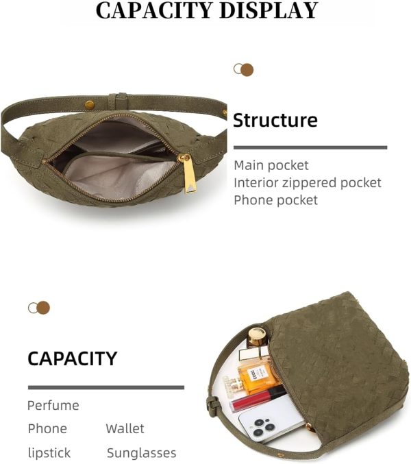 Luxurious Suede Hobo Bag - Women's Woven Leather Shoulder Bag with Spacious Interior hobo