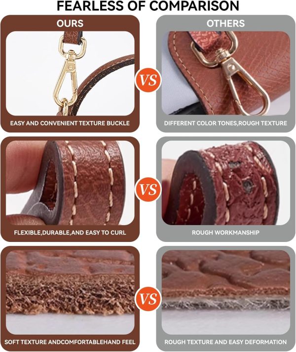 Jiesinlov Leather Bag Shoulder Strap Replacement Crossbody Adjustable Conversion Kit Fit for Mini Pouch-4