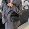 Mini Braided Leather Women's Top Handle Handbag - Fashion Satchel leather jacket women