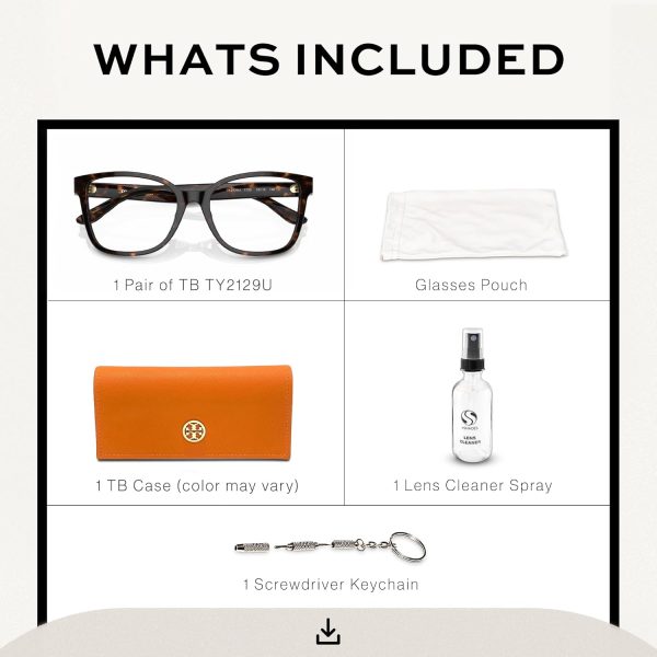 Tory Burch TY2129U OVAL Shape Eyeglasses with eSHADES Luxury Eyewear kit Bundle-4
