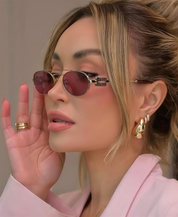 Retro Oval 90s Metal Sunglasses for Women, 2025 Trendy Chic Narrow Gold Sun Glasses Fashion Sunnies oval dining table