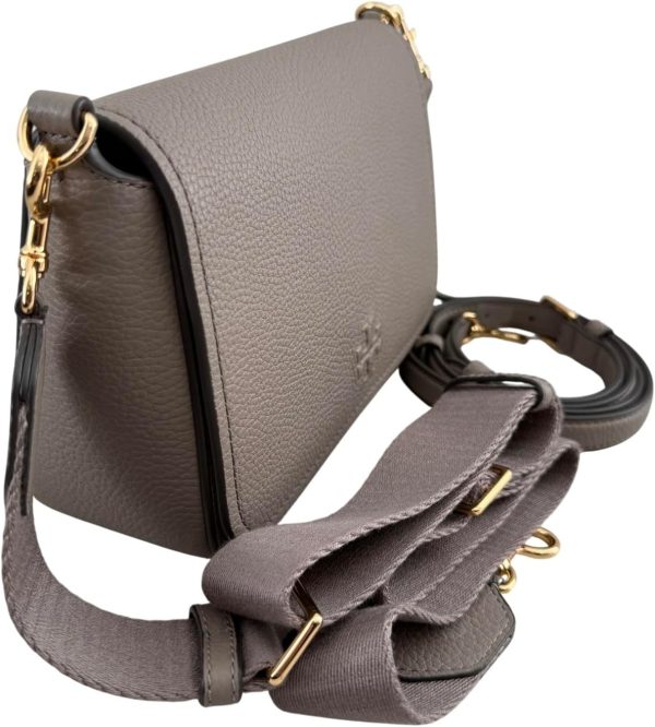 Tory Burch 144688 Thea Flap Grey Heron With Gold Hardware Women's Crossbody Bag-4