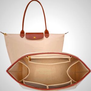 Longchamp Le Pliage L Bag Organizer Insert - Felt with Leather Edge
