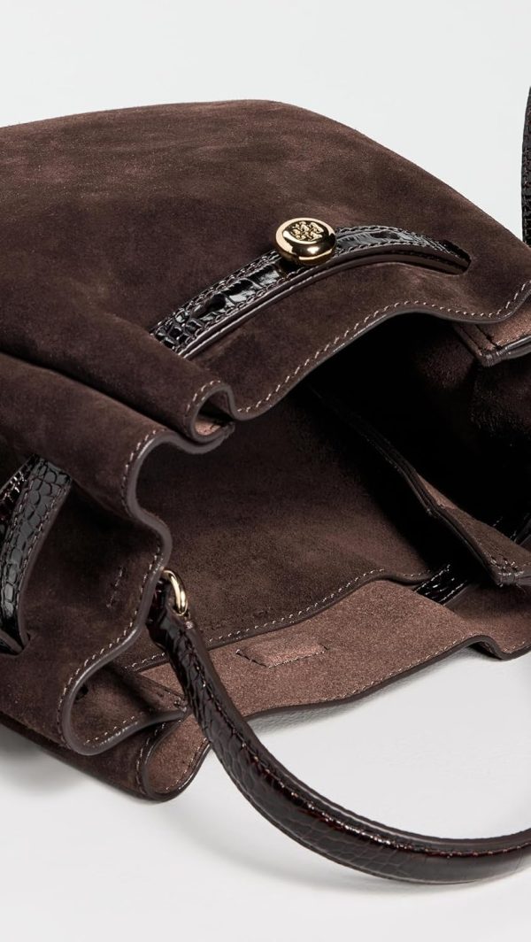 Tory Burch Women's Romy Suede Bucket Bag-4