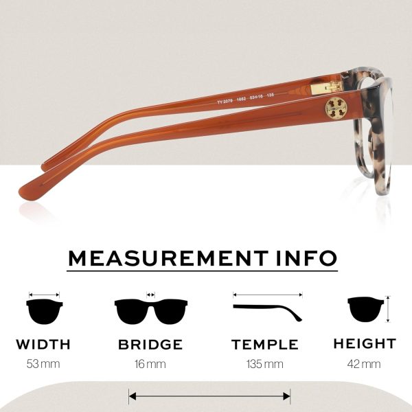 Tory Burch TY2079 SQUARE Shape Eyeglasses with eSHADES Luxury Eyewear kit Bundle square root