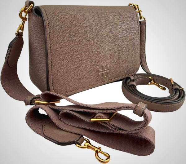 Tory Burch 144688 Thea Flap Grey Heron With Gold Hardware Women's Crossbody Bag
