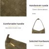 Luxurious Suede Hobo Bag - Women's Woven Leather Shoulder Bag with Spacious Interior-4