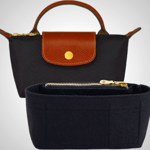 Felt Purse Organizer for Longchamp Le Pliage Small Tote - Zipper Liner