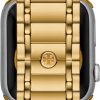 Tory Burch Women's Miller Designer Interchangeable Band for Apple Watch® Compatible with Series 1-9 or SE Apple Watch®-3
