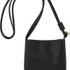 Longchamp Le Roseau Leather Crossbody Bag in Black longchamp outlet
