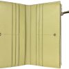 Tory Burch Women's Blake Pebble Leather Colorblock Slim Envelope Wallet (Lemon Sugar)-3